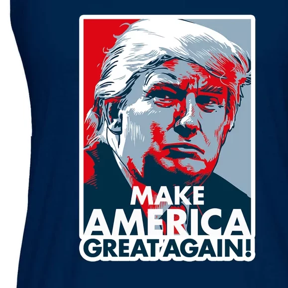 Pro Donald Trump Make America Great Again Poster Design Ladies Essential Flowy Tank