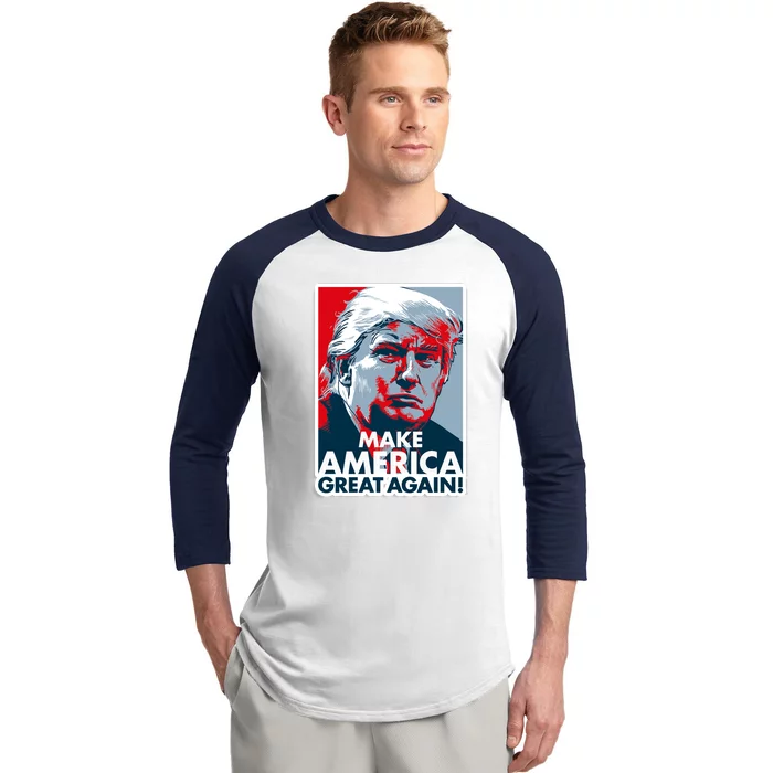 Pro Donald Trump Make America Great Again Poster Design Baseball Sleeve Shirt