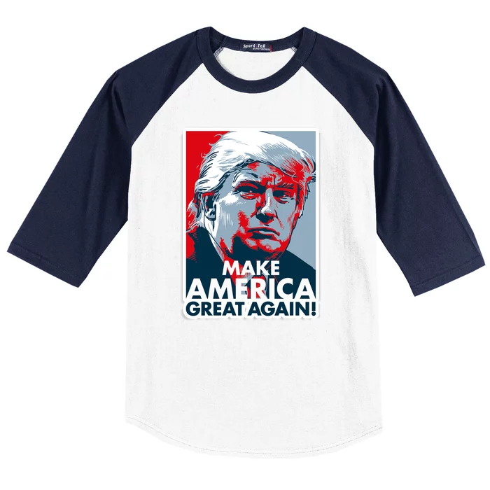 Pro Donald Trump Make America Great Again Poster Design Baseball Sleeve Shirt