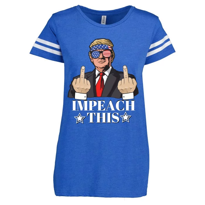 Pro Donald Trump Funny Gift Republican Conservative Impeach This Funny Gift Enza Ladies Jersey Football T-Shirt