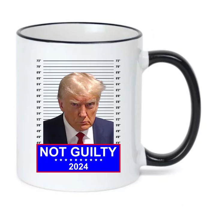 President Donald Trump Mugshot 2024 Not Guilty Black Color Changing Mug