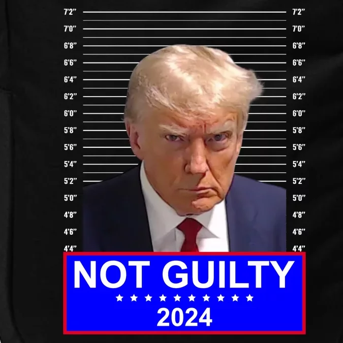 President Donald Trump Mugshot 2024 Not Guilty Impact Tech Backpack