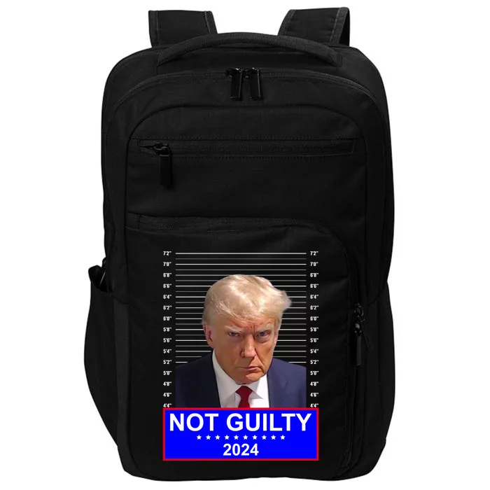 President Donald Trump Mugshot 2024 Not Guilty Impact Tech Backpack