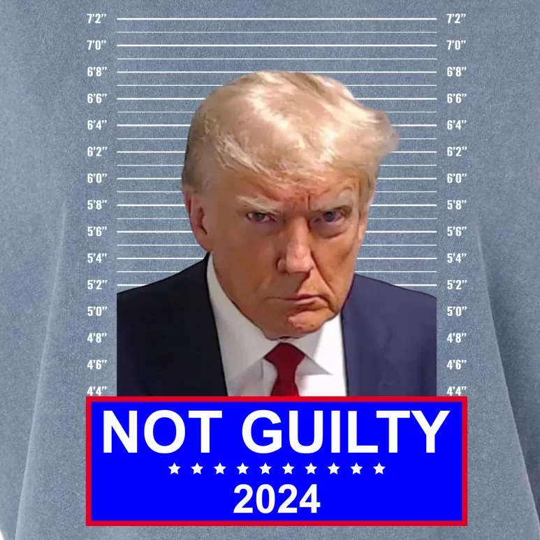 President Donald Trump Mugshot 2024 Not Guilty Garment-Dyed Women's Muscle Tee