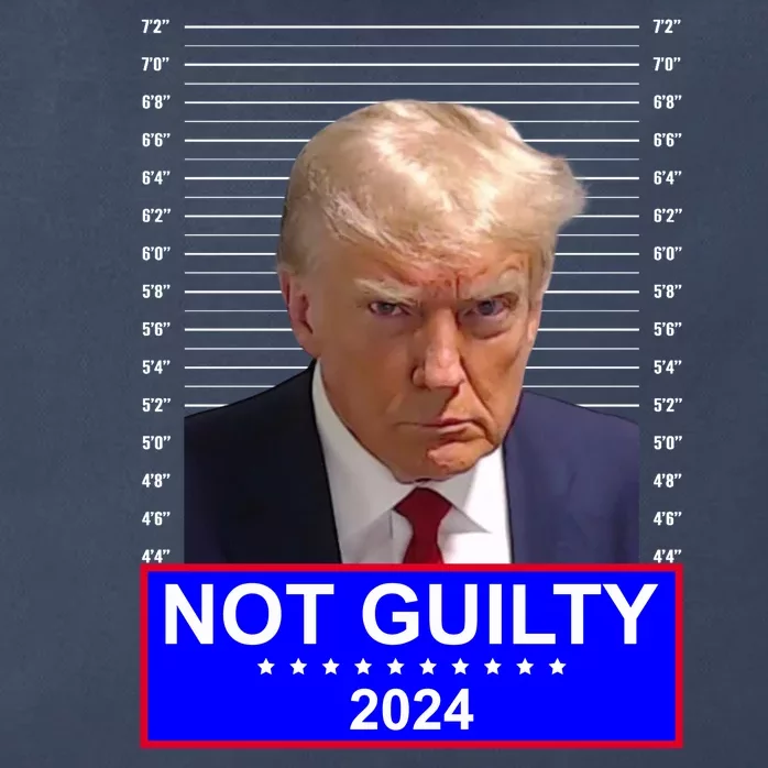 President Donald Trump Mugshot 2024 Not Guilty Zip Tote Bag