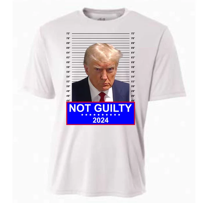 President Donald Trump Mugshot 2024 Not Guilty Cooling Performance Crew T-Shirt