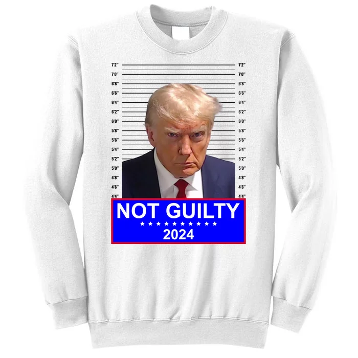 President Donald Trump Mugshot 2024 Not Guilty Sweatshirt