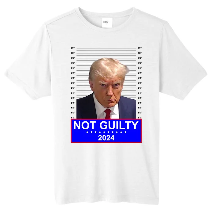 President Donald Trump Mugshot 2024 Not Guilty ChromaSoft Performance T-Shirt