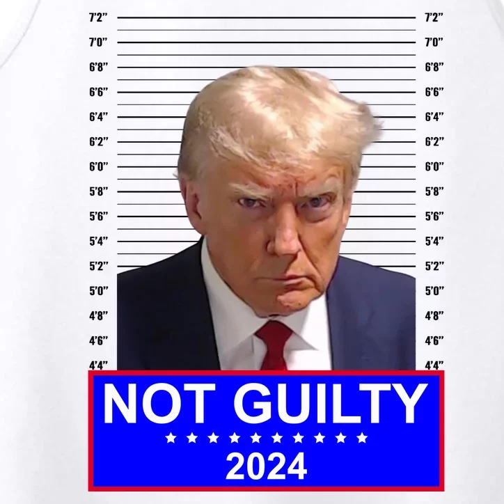 President Donald Trump Mugshot 2024 Not Guilty Performance Tank