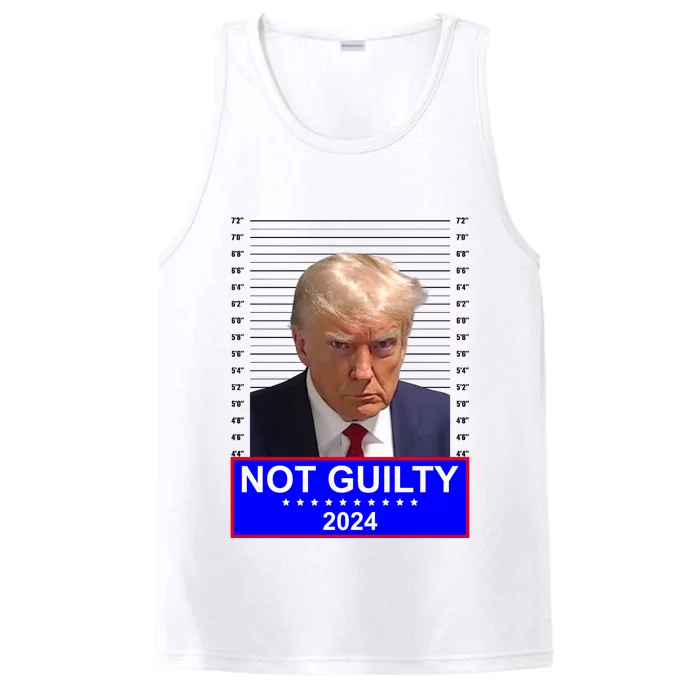 President Donald Trump Mugshot 2024 Not Guilty Performance Tank