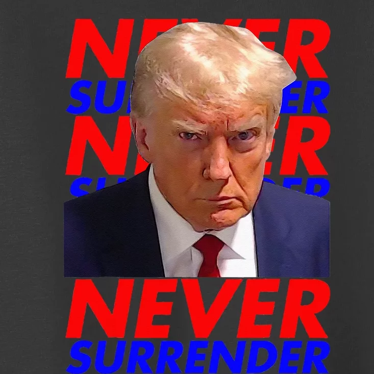 President Donald Trump 2024 Never Surrender Fingerprint USA Toddler T-Shirt