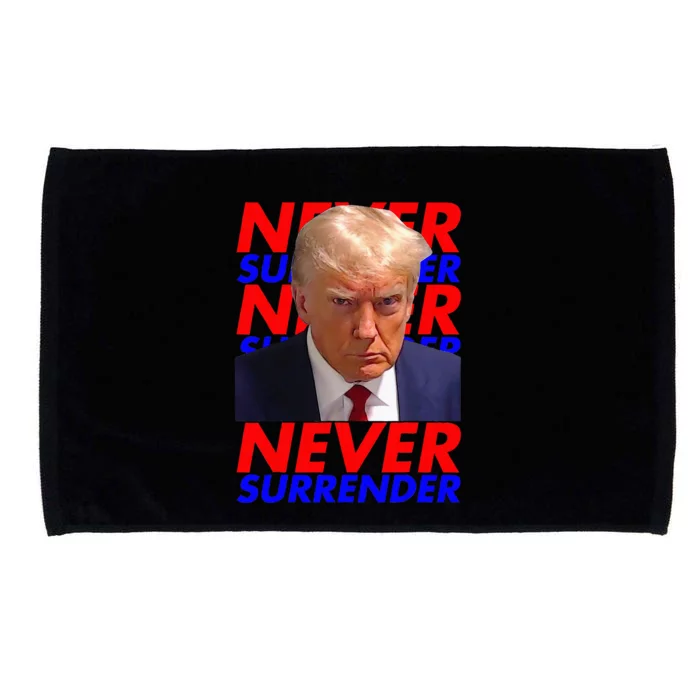 President Donald Trump 2024 Never Surrender Fingerprint USA Microfiber Hand Towel