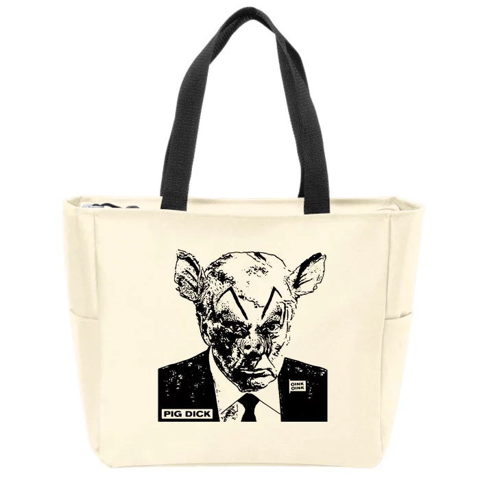 Pig Dick Trump Anti Trump Zip Tote Bag