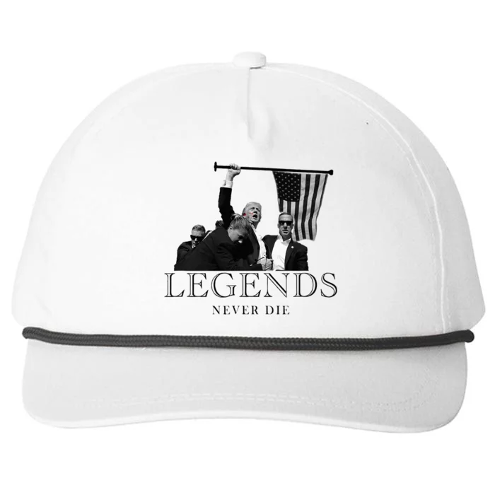 President Donald Trump 2024 Legends Never Die Usa Patriotic Snapback Five-Panel Rope Hat