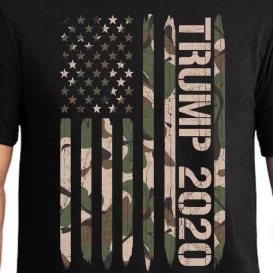 Pro Donald Trump 2020 Camo American Flag Gift Camouflage Gift Pajama Set