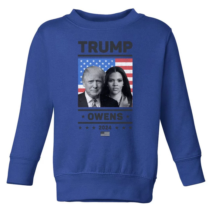 President Donald Trump And Vice President Candace Owens 2024 Gift Toddler Sweatshirt