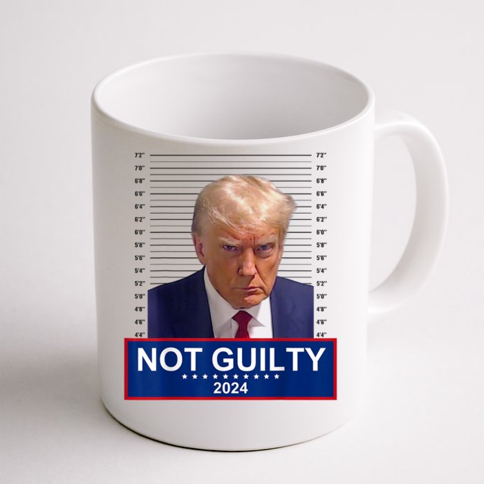 President Donald Trump Mugshot 2024 Not Guilty Supporter Front & Back Coffee Mug