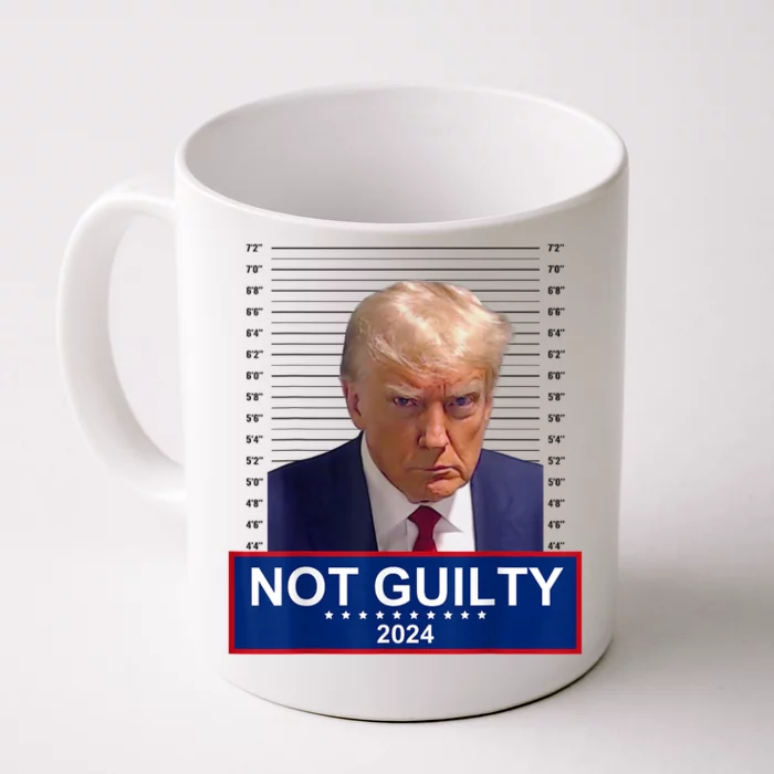 President Donald Trump Mugshot 2024 Not Guilty Supporter Front & Back Coffee Mug