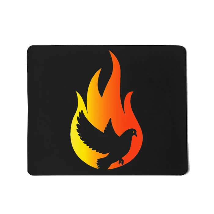 Pentecost Doves Tongues Fire Flame Holy Spirit Catholic Mousepad