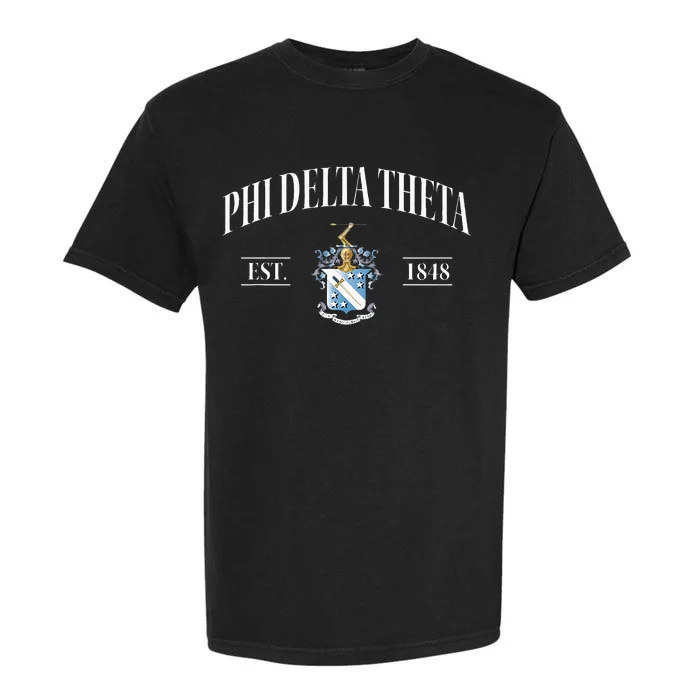 Phi Delta Theta Fraternity Phi Delts Est.1848 Phis Garment-Dyed Heavyweight T-Shirt