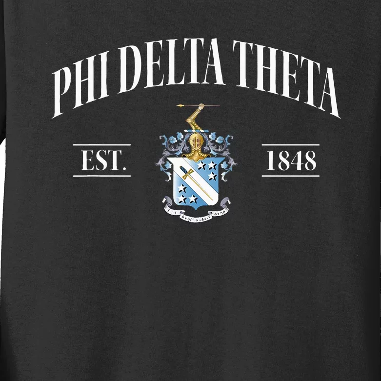 Phi Delta Theta Fraternity Phi Delts Est.1848 Phis Kids Long Sleeve Shirt