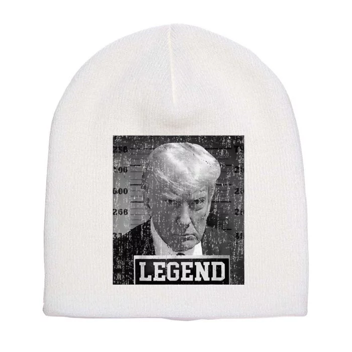 President Donald Trump Mugshot 2024 Not Guilty Supporter Short Acrylic Beanie