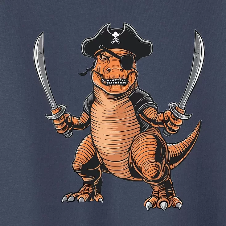 Pirate Dinosaur T Rex Funny Halloween Tyrannosaurus Costume Toddler T-Shirt