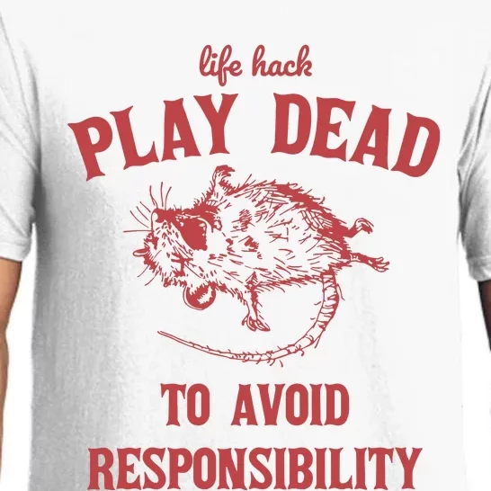 Play Dead To Avoid Responsibility Retro Pajama Set