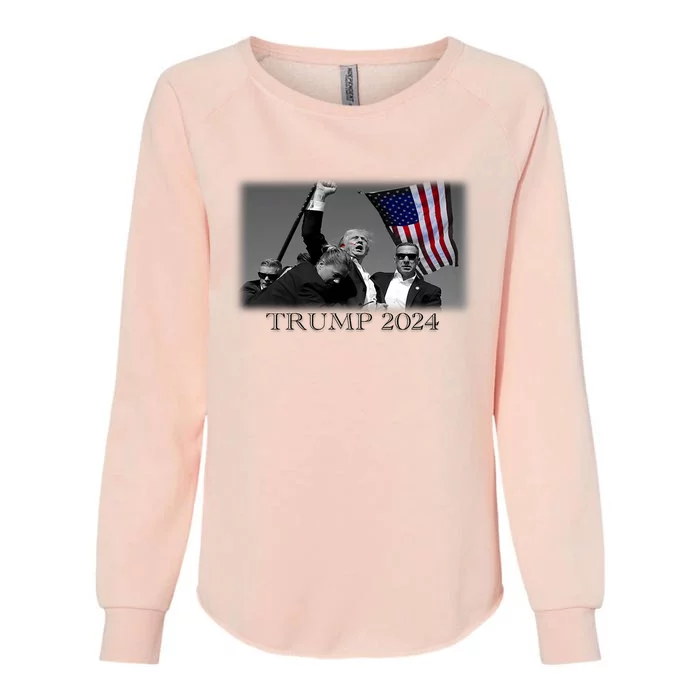 President Donald Trump 2024 Failed Attempt Usa Patriotic Womens California Wash Sweatshirt