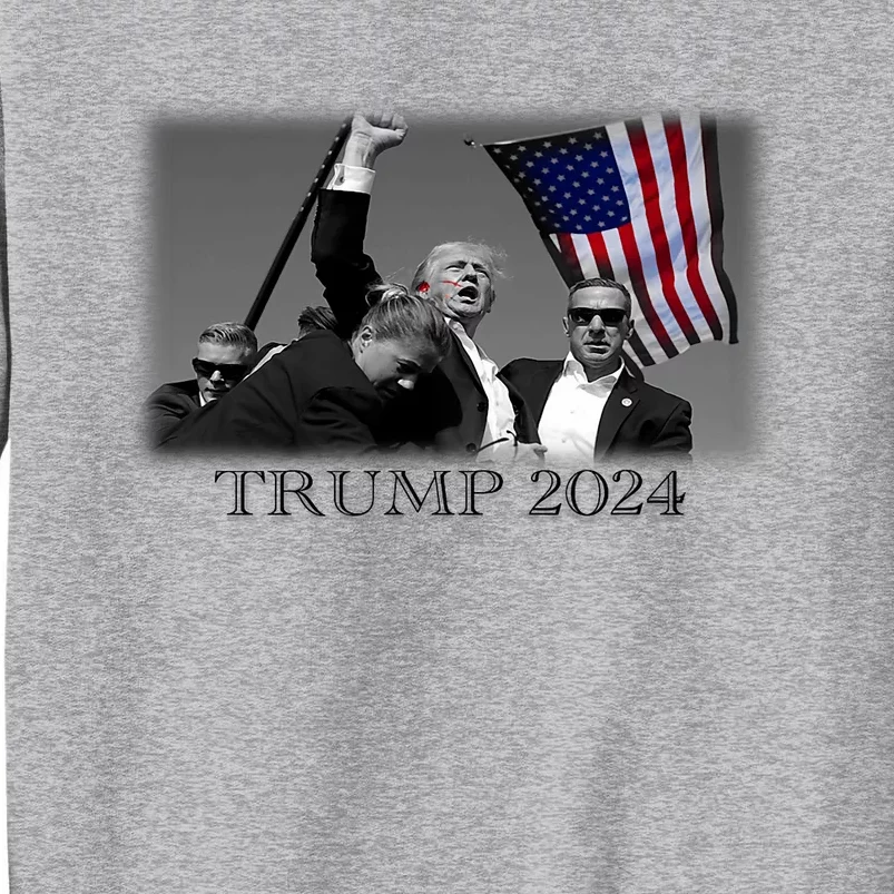 President Donald Trump 2024 Failed Attempt Usa Patriotic Tall Sweatshirt