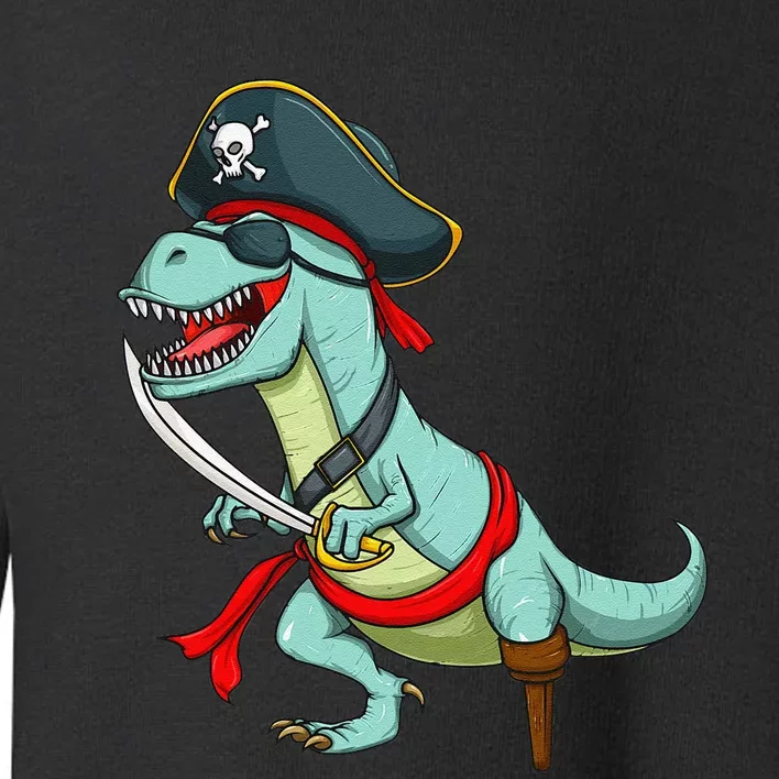 Pirate Dinosaur T Rex Funny Tyrannosaurus Halloween Toddler Sweatshirt