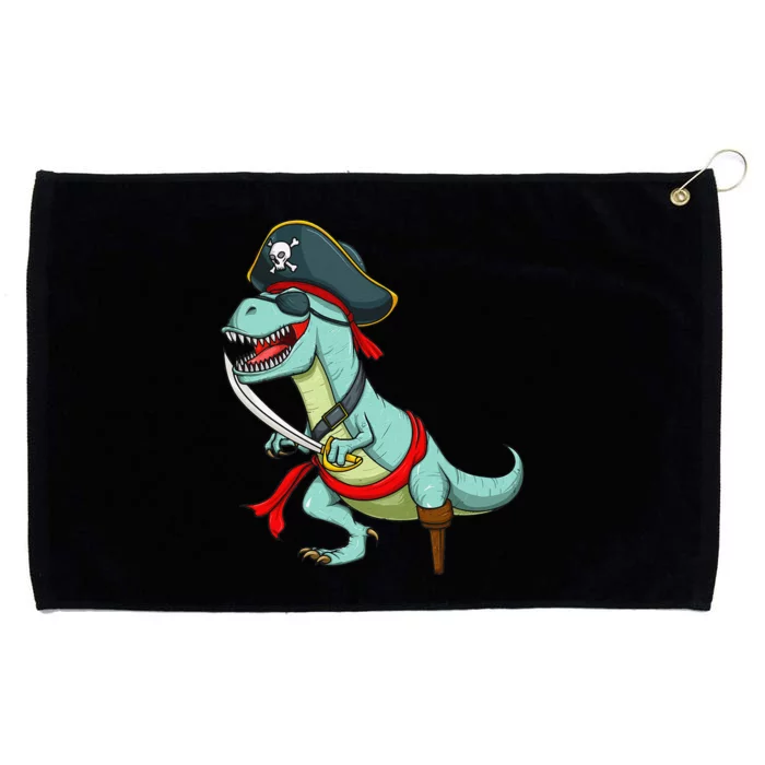 Pirate Dinosaur T Rex Funny Tyrannosaurus Halloween Grommeted Golf Towel