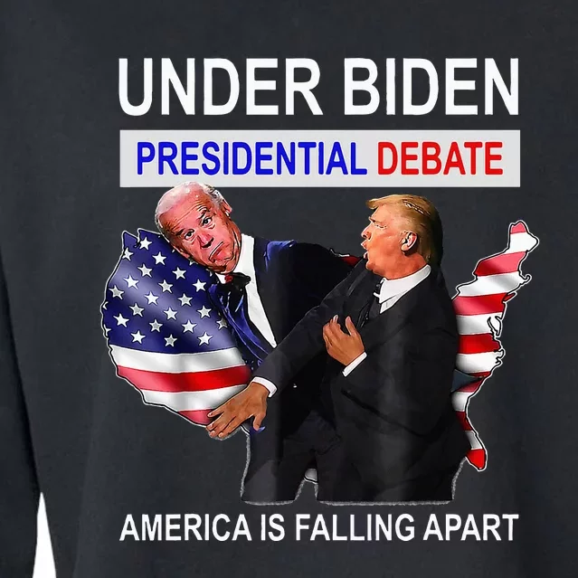 Presidential Debate Under Biden America Is Falling Apart Cropped Pullover Crew