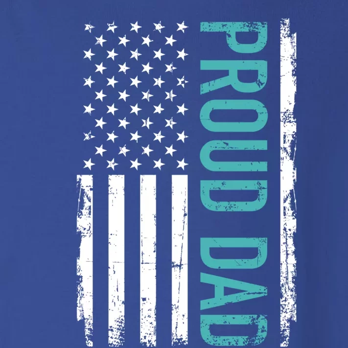 Proud Dad Us American Flag Gift For Father's Day Great Gift Toddler Long Sleeve Shirt