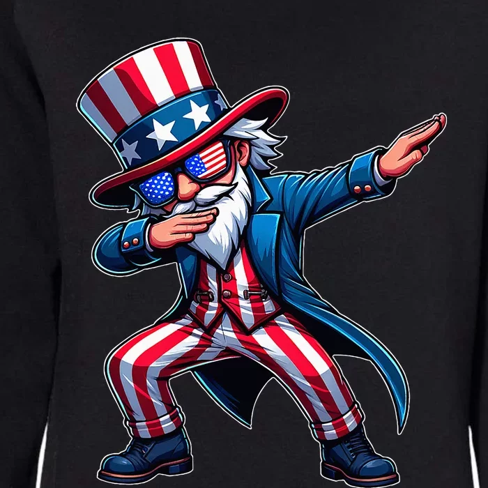 Patriotic Dabbing Uncle Sam Usa 4th Of July Womens California Wash Sweatshirt