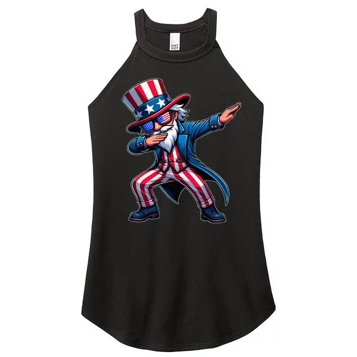 Patriotic Dabbing Uncle Sam Usa 4th Of July Women’s Perfect Tri Rocker Tank