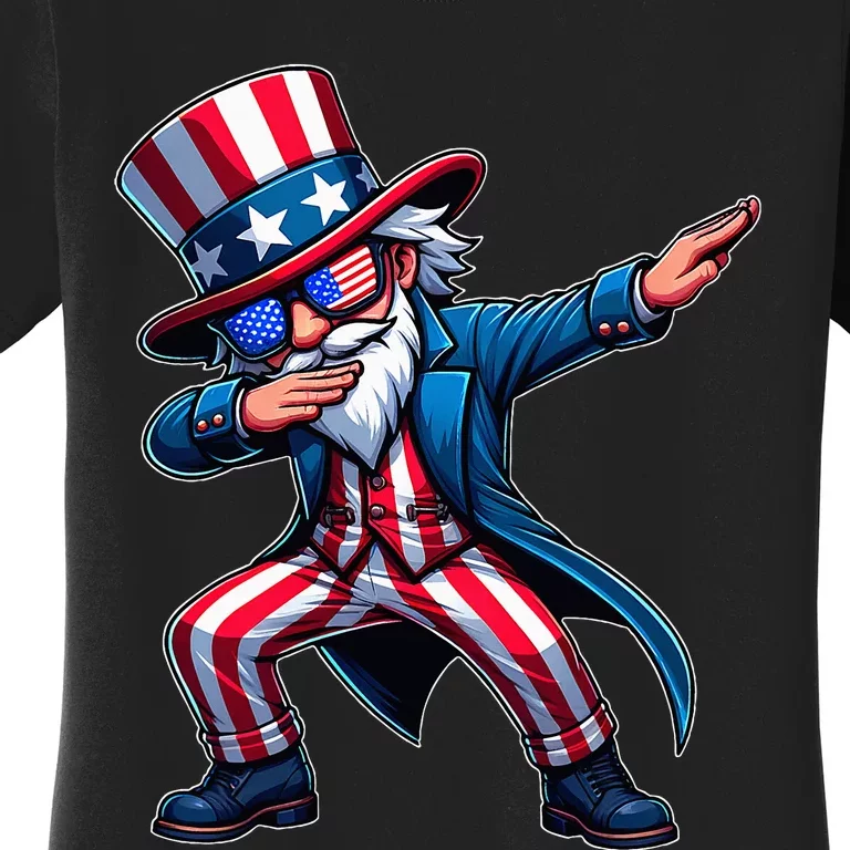 Patriotic Dabbing Uncle Sam Usa 4th Of July Women's T-Shirt