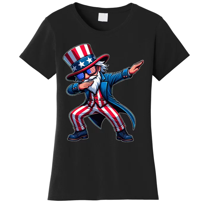 Patriotic Dabbing Uncle Sam Usa 4th Of July Women's T-Shirt