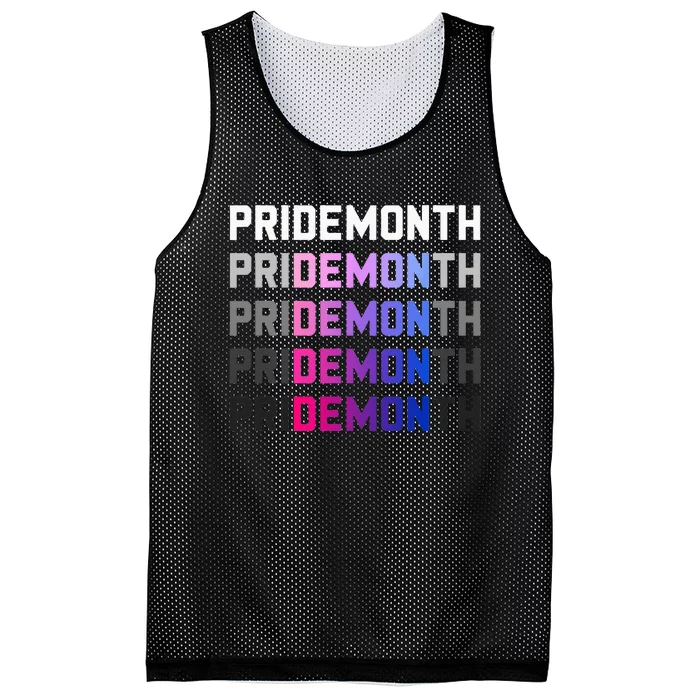 Pridemonth Demon Vintage Human Right Bisexual Mesh Reversible Basketball Jersey Tank