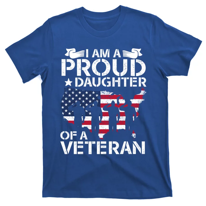 Proud Daughter Veteran Nothing Scares Patriotic Veterans Day Meaningful Gift T-Shirt