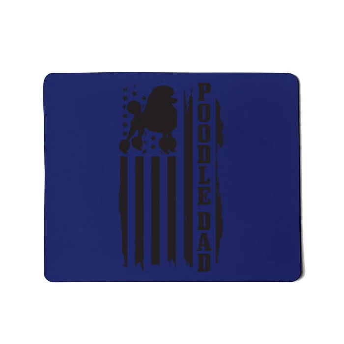 Poodle Dad Vintage American Flag Patriotic Dog Mousepad