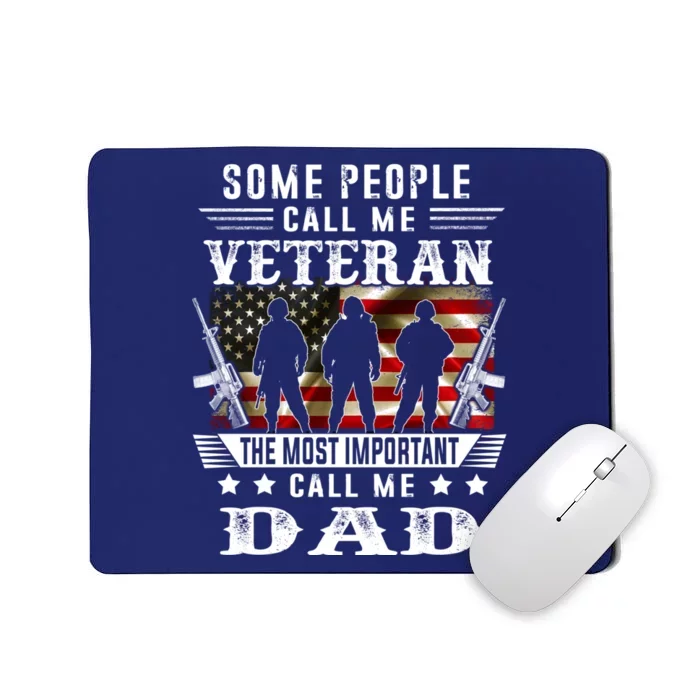 Proud Dad Veteran American Flag Gifts VeteranS Day Fathers Mousepad