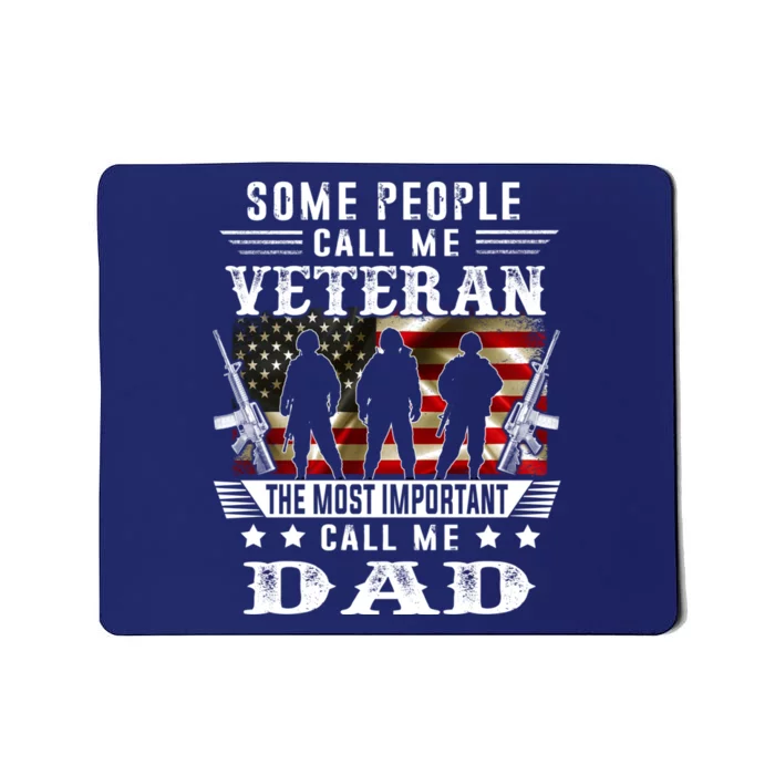 Proud Dad Veteran American Flag Gifts VeteranS Day Fathers Mousepad