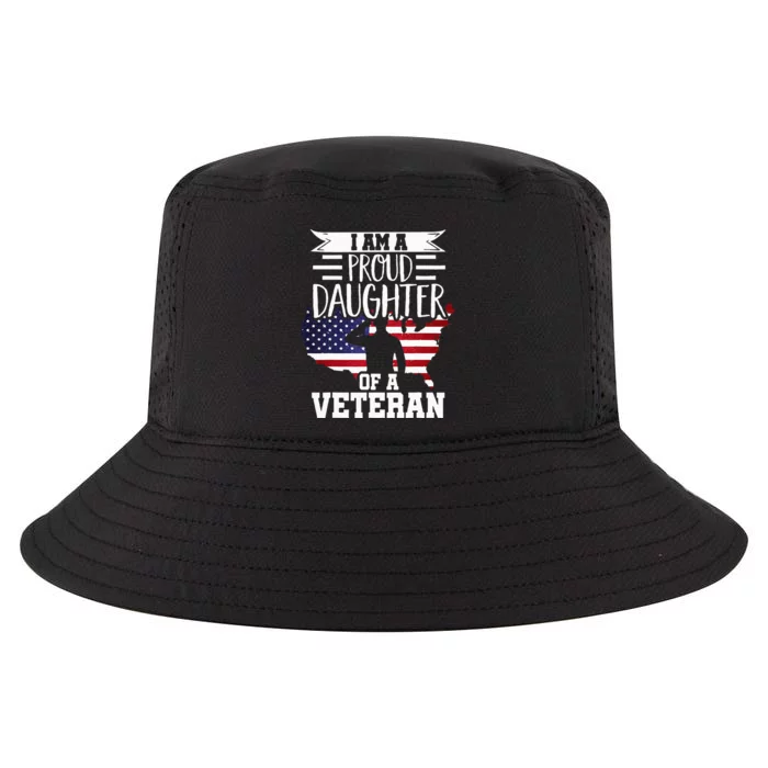 Proud Daughter Veteran Nothing Scares Patriotic Veterans Day Cool Comfort Performance Bucket Hat