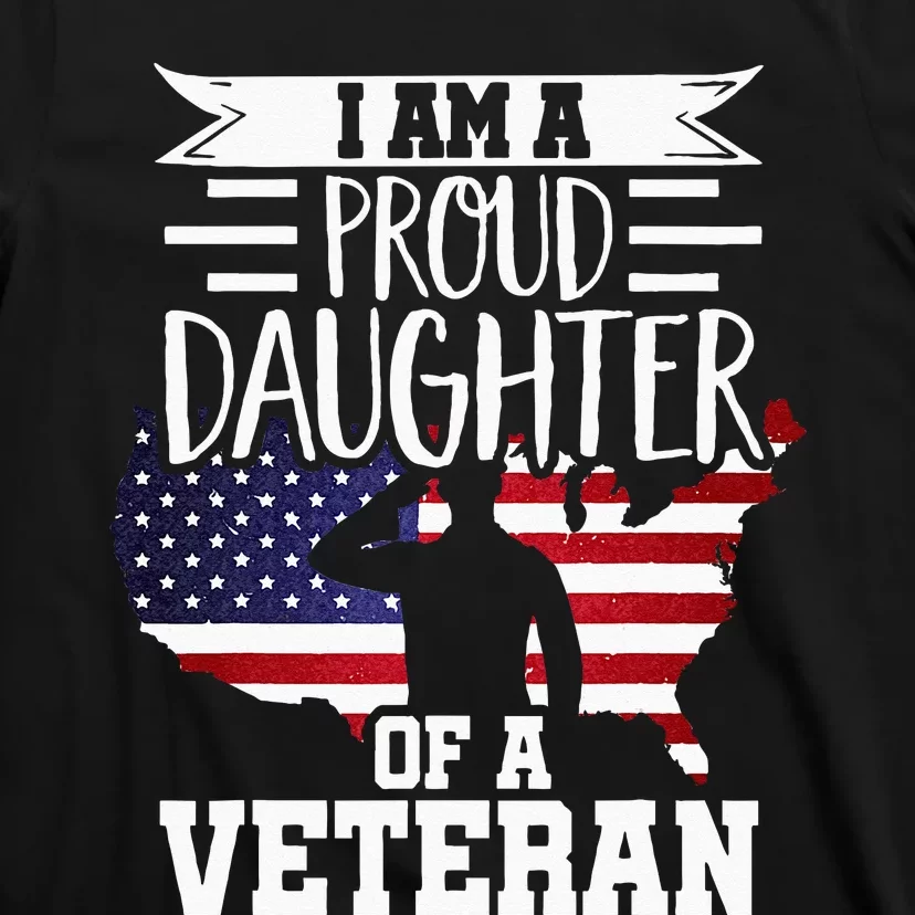 Proud Daughter Veteran Nothing Scares Patriotic Veterans Day T-Shirt