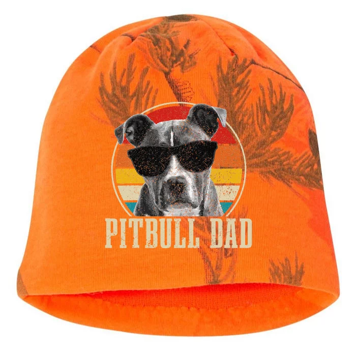 Pitbull Dad Vintage Sunglasses Funny Dog Owner Kati - Camo Knit Beanie