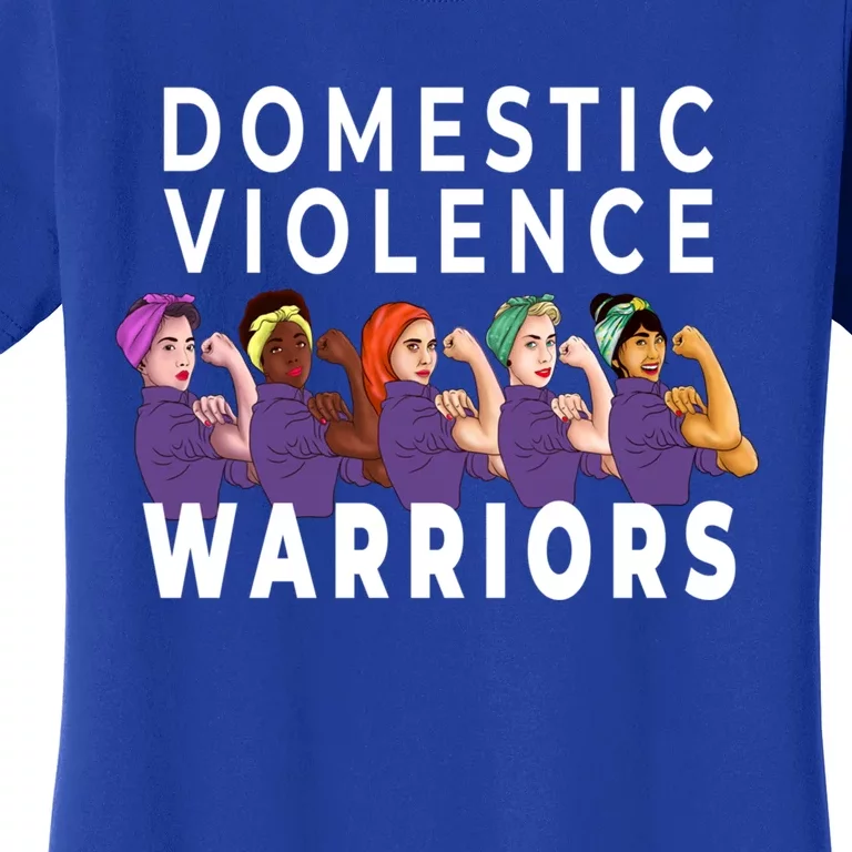 Purple Domestic Violence Awareness Abuse Warrior Month Meaningful Gift Women's T-Shirt