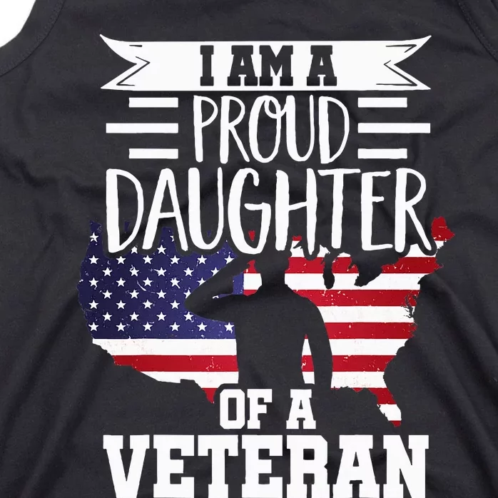 Proud Daughter Veteran Nothing Scares Patriotic Veterans Day Tank Top