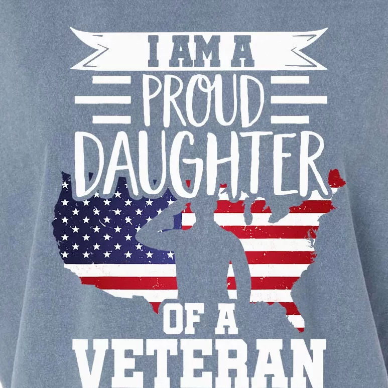 Proud Daughter Veteran Nothing Scares Patriotic Veterans Day Garment-Dyed Women's Muscle Tee