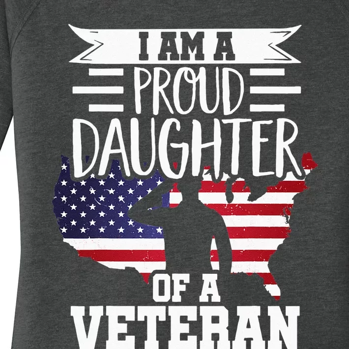 Proud Daughter Veteran Nothing Scares Patriotic Veterans Day Women's Perfect Tri Tunic Long Sleeve Shirt